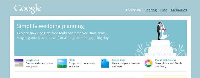 Google offers wedding planning tools